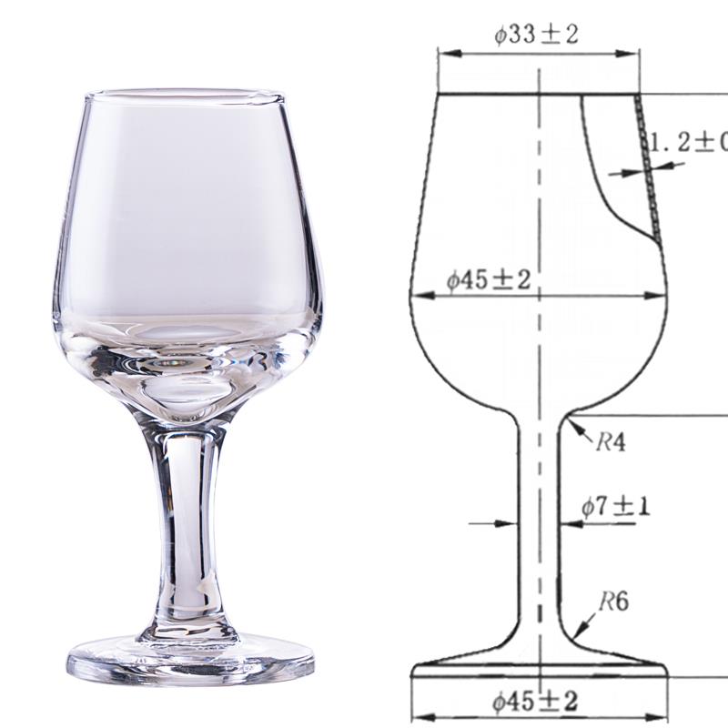 国标标准水晶玻璃白酒品酒杯 50ml郁金香品鉴杯专业评酒杯高脚杯