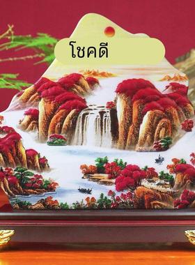 鸿运当头客厅酒柜电视柜玄关中式博古架家居摆件办公室书柜装饰品