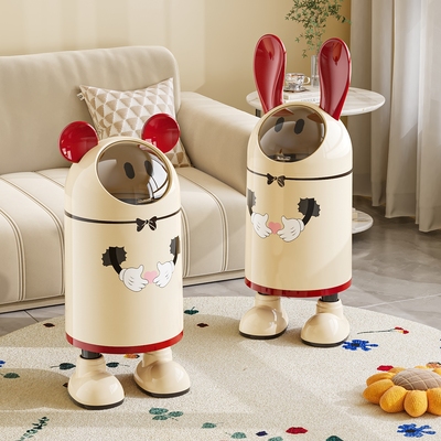 卡通高颜值垃圾桶家用