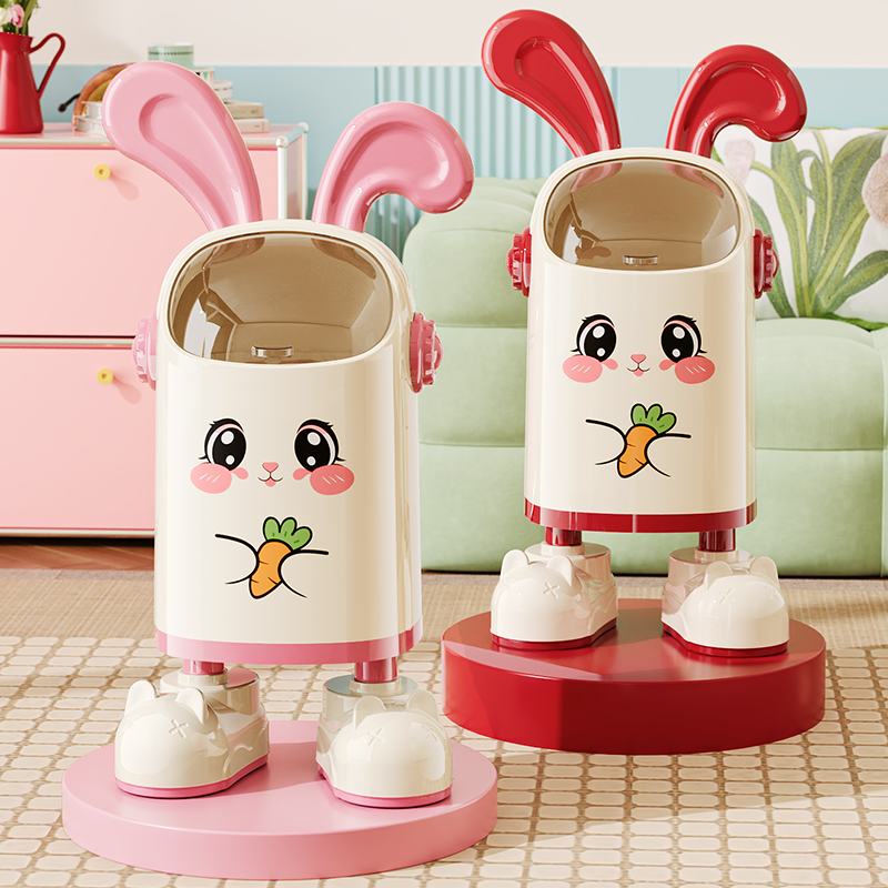可爱卡通高颜值兔耳朵垃圾桶