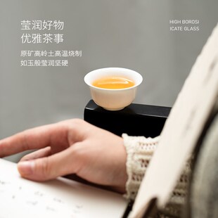 双人露营功夫茶具盖碗快客杯带收纳包 羊脂玉瓷户外旅行茶具便携式