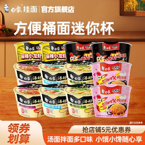 白象汤好喝mini方便面小桶装泡面