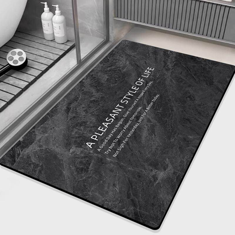 硅藻泥地垫浴室卫生间门口吸水速干防滑防摔脚垫欧式高端进门地毯