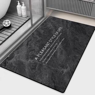硅藻泥地垫浴室卫生间门口吸水速干防滑防摔脚垫欧式高端进门地毯