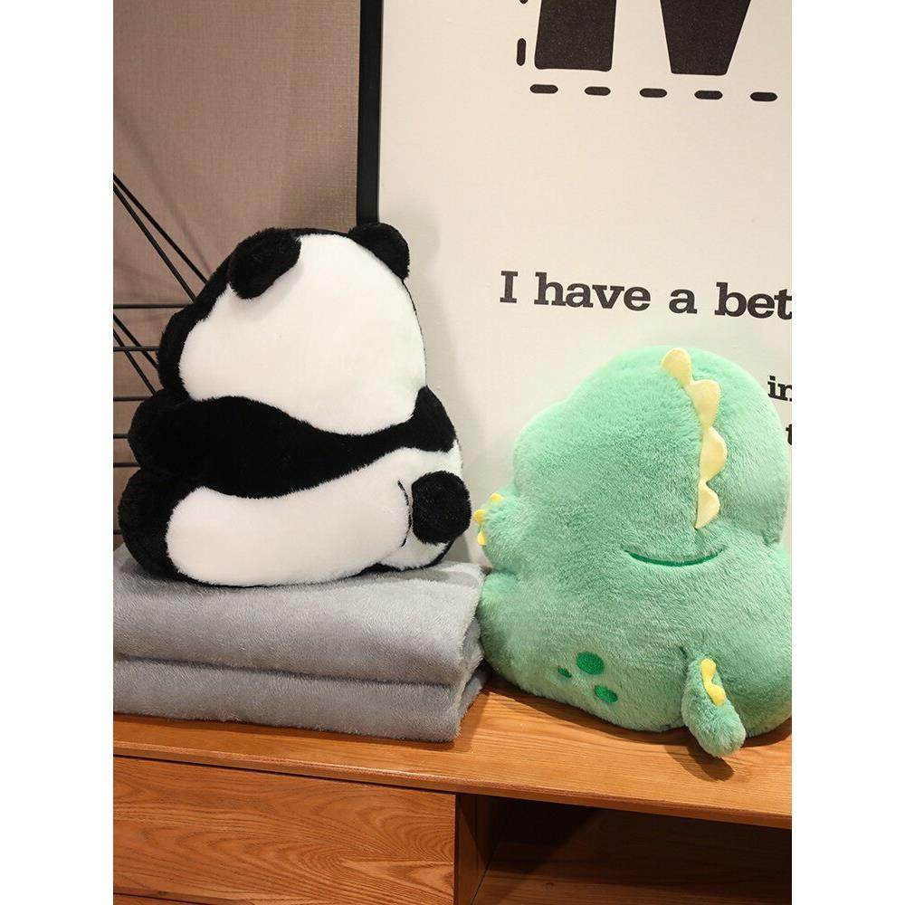 可爱的动物熊猫背汽车靠垫枕头被两用办公室午睡枕头毯子二合一,居家布艺,抱枕被,淘宝优惠券,粉丝福利购,淘宝优惠卷