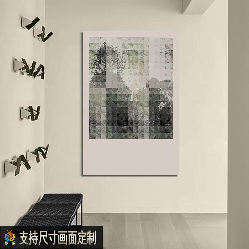 意式极简沙发背景墙装饰画 画客厅饭厅玄关过道挂画 画奶油风无框