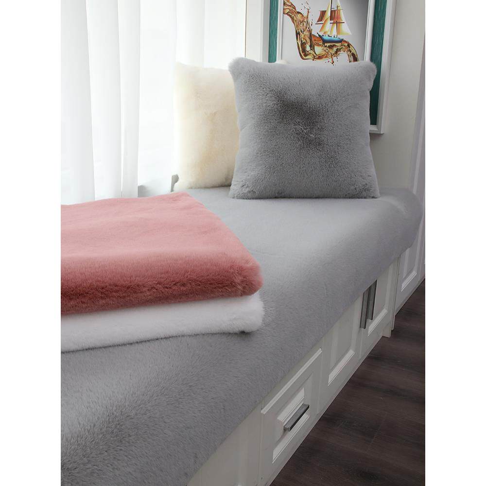 仿兔毛飘窗垫子阳台垫ins风毛绒毯简约地毯防滑窗台垫卧室沙发垫