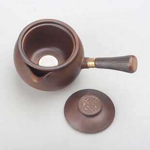 实用侧把壶带过滤内胆泡茶壶300ml当公杯功夫茶具泡茶器中式覆古