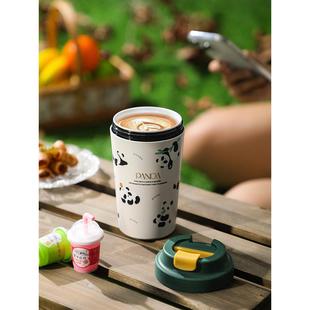 康纳斯纯陶瓷内胆咖啡杯随手杯便携车载学生咖啡牛奶礼物养生水杯