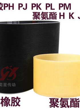 .聚氨酯黑色255J/PJ650电梯门机多沟带多楔带PU橡胶牛筋皮带多契