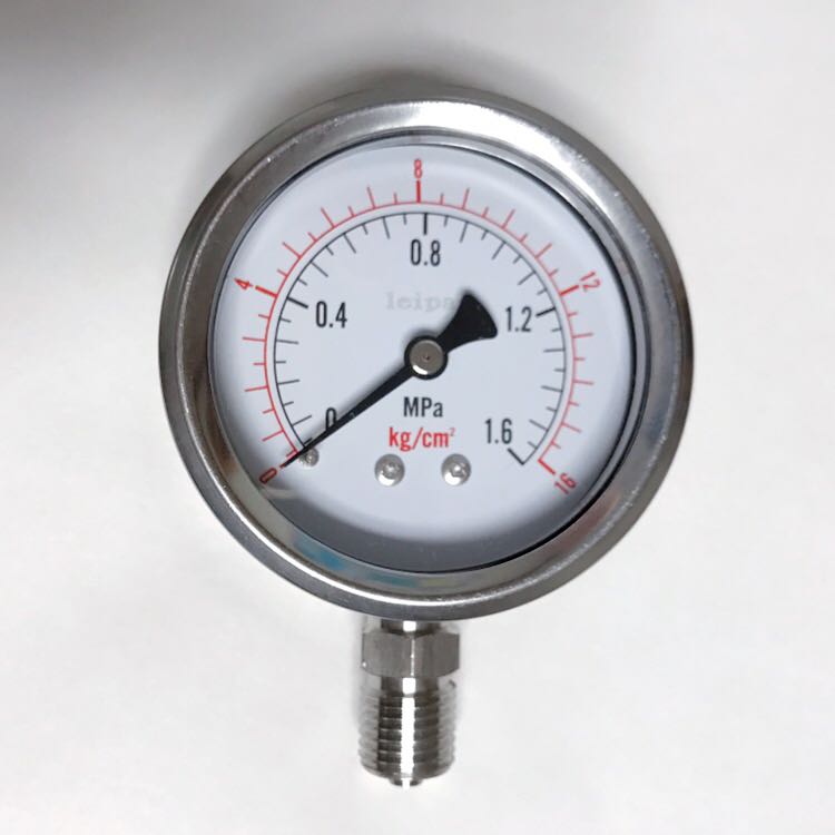 不锈钢压力表 1.6mpa 16公斤 16kg 表盘直径63-68mm 螺纹M14x1.5