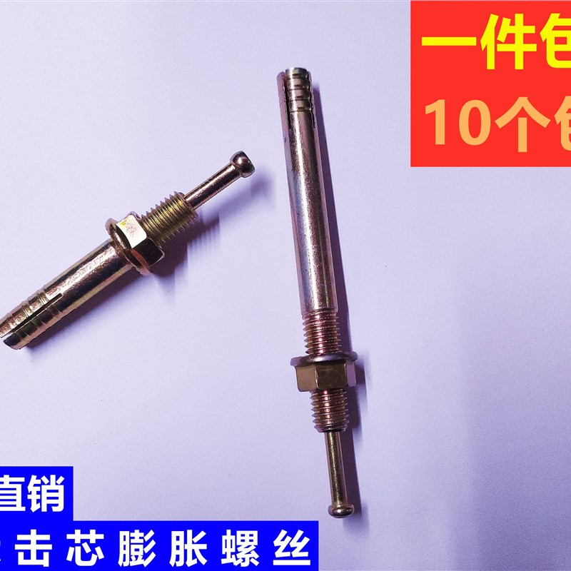 击芯膨胀螺丝举升机膨胀螺丝敲击式膨胀螺栓锤击壁虎膨胀栓一钉得
