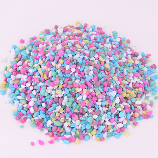 花石子彩石小白五彩石头彩色小石子鱼缸石子低沙花土兰花石子透气