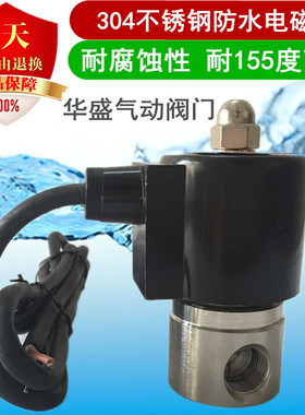 3分不锈钢防水电磁阀2S040-10水阀DN10水下电磁阀耐腐蚀酸碱