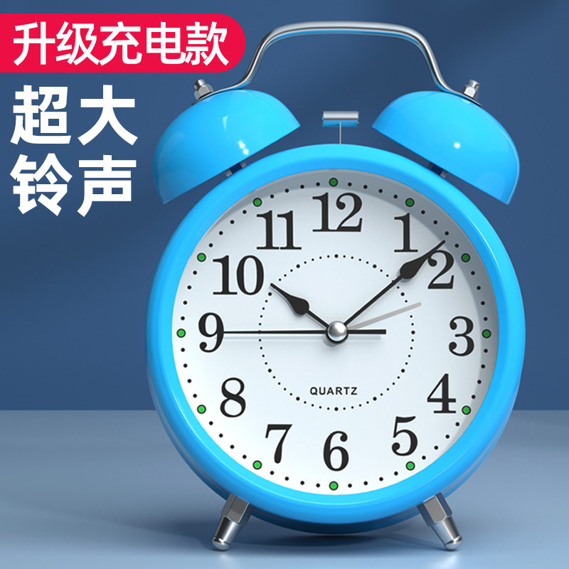新品闹钟学生用2021新款起床器神强力叫醒儿童女孩专用桌面小时钟