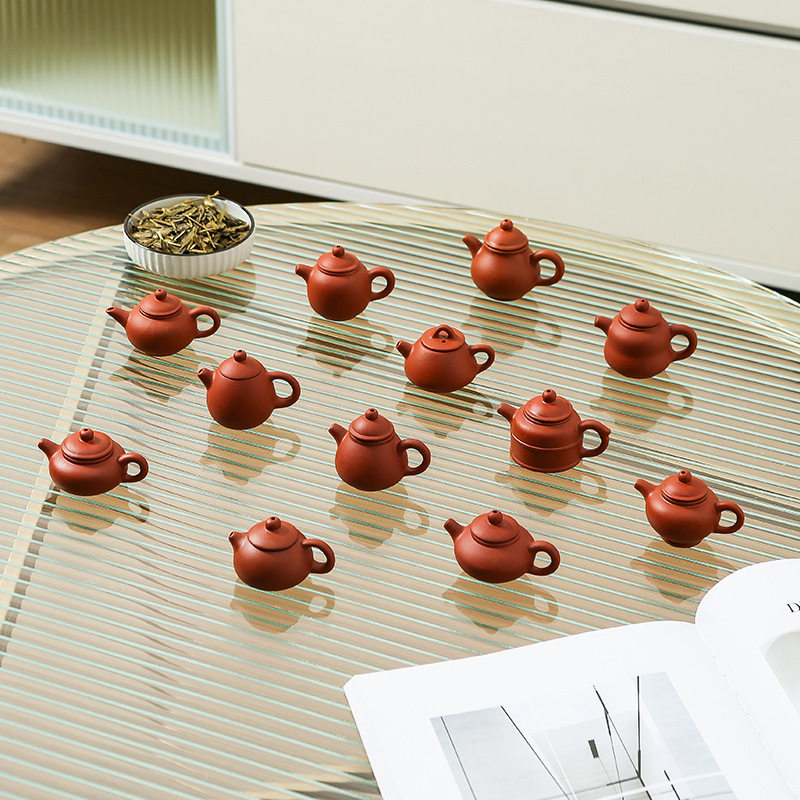 指尖壶迷你紫砂壶袖珍小茶壶茶宠摆件可养手工小茶壶陶瓷可爱日式