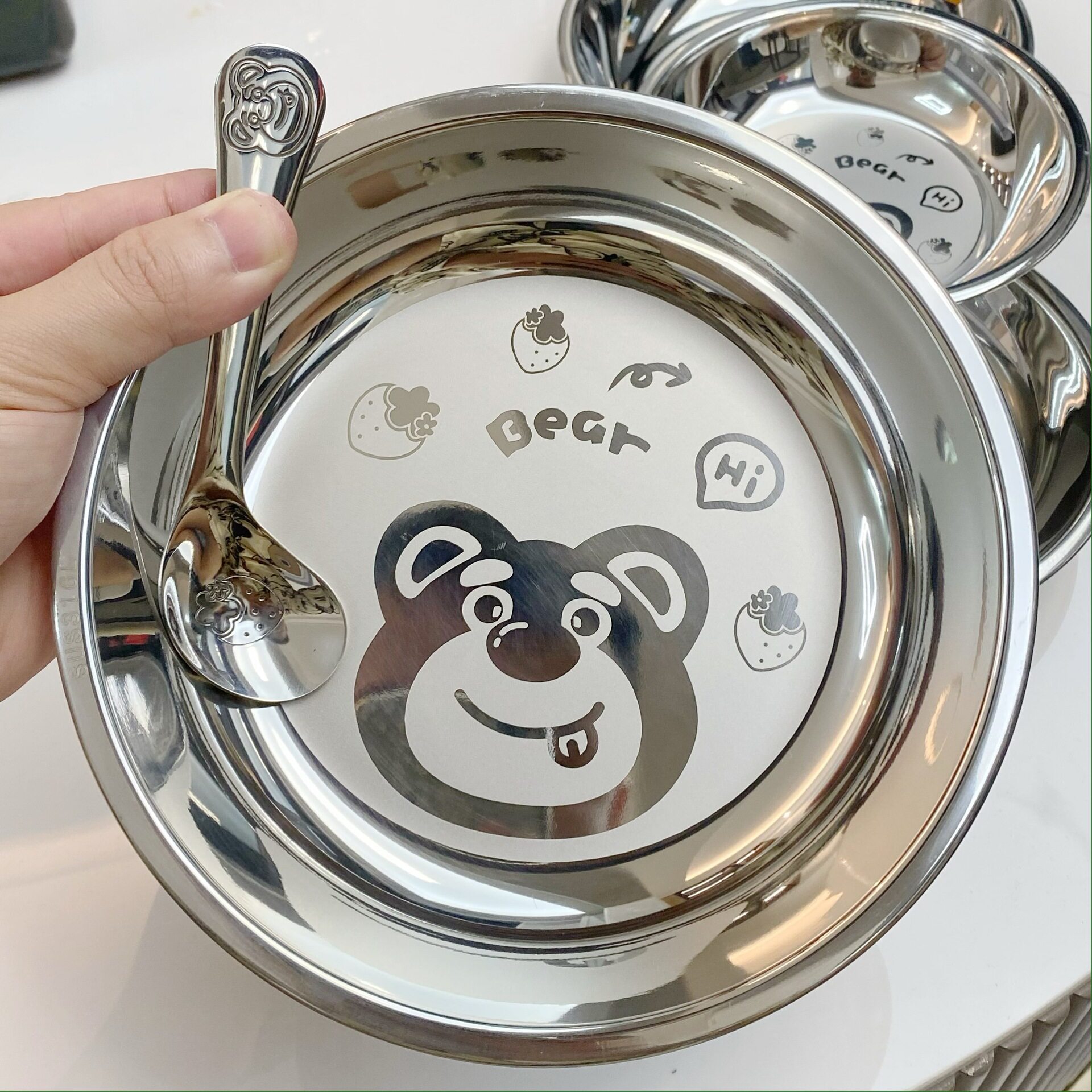 304盘食品级不锈钢盘子钢盆圆盘钢碗钢盘菜盘小碟子铁盘蒸盘盆碗