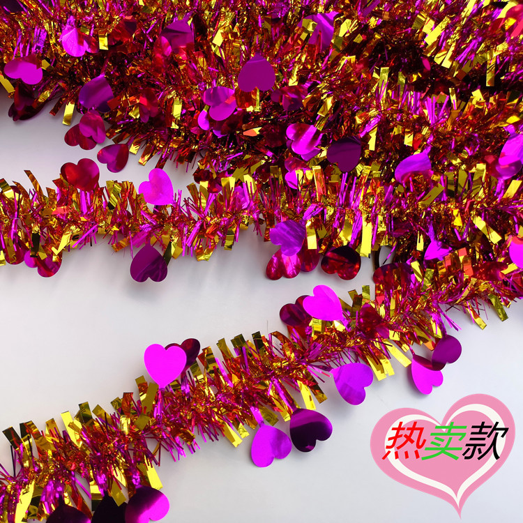 闪光拉花发丝装扮商场毛条水果篮结婚包装彩条金色彩带家里红色
