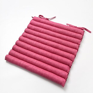 四季可用的竹排垫 日系棉麻坐垫办公室垫子手工弹力棉 可固定椅垫