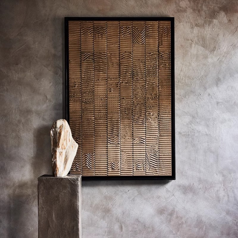 覆古抽象艺术客厅装饰画 画设计师款侘寂风玄关美式高端饭厅法式