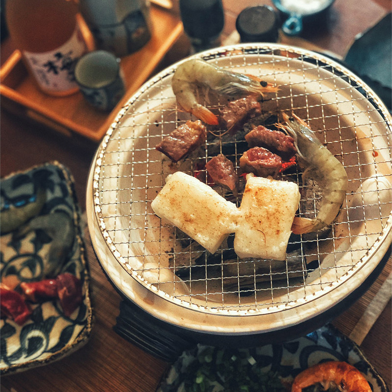 日本进口烧烤炉 日式烤炉专用碳盆 304不锈钢烧烤网烤肉网圆形
