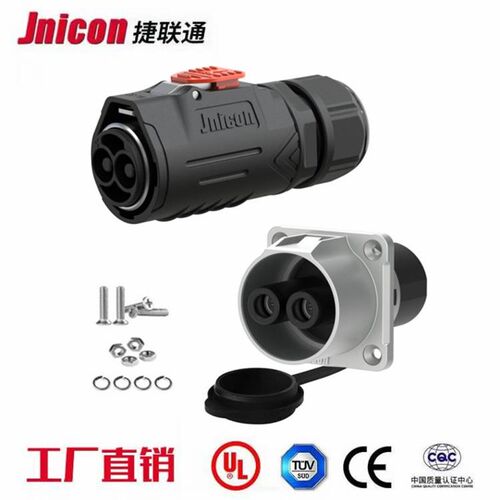 2芯100A储能防水连接器 MJ32金属款电源航空插头 高压大电流