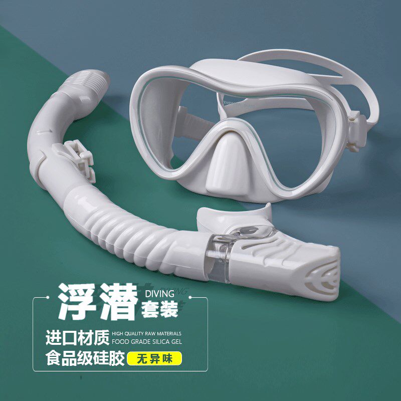 浮潜三宝装备近视潜水镜呼吸管套装全干式M游泳眼镜防水泳镜护鼻