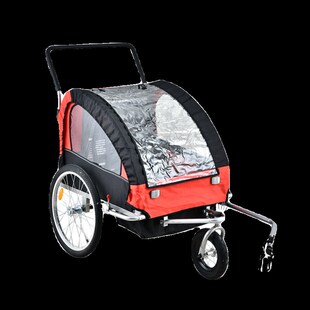 亲子自行车推车多功能户外儿童可折叠婴儿双人推车万W向轮可拖可