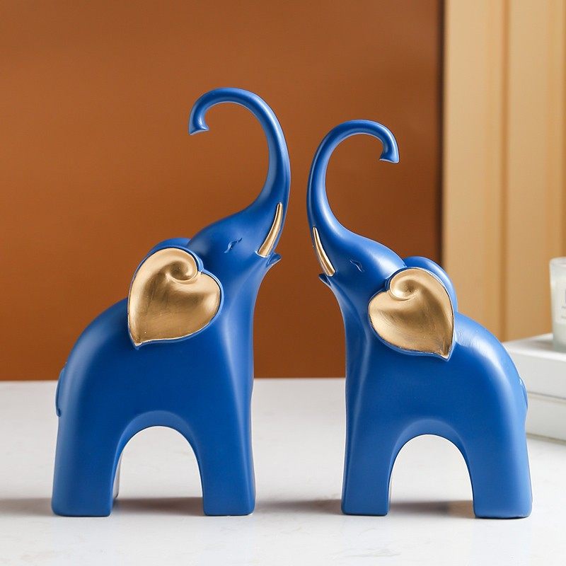 轻奢高级感小家居装饰品酒柜电视柜软装大象摆件S卧室家里乔迁新图片