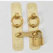 纯铜拉手中式 全铜柜门拉环挂锁长条搭扣锁扣 仿古实木门把v手老式