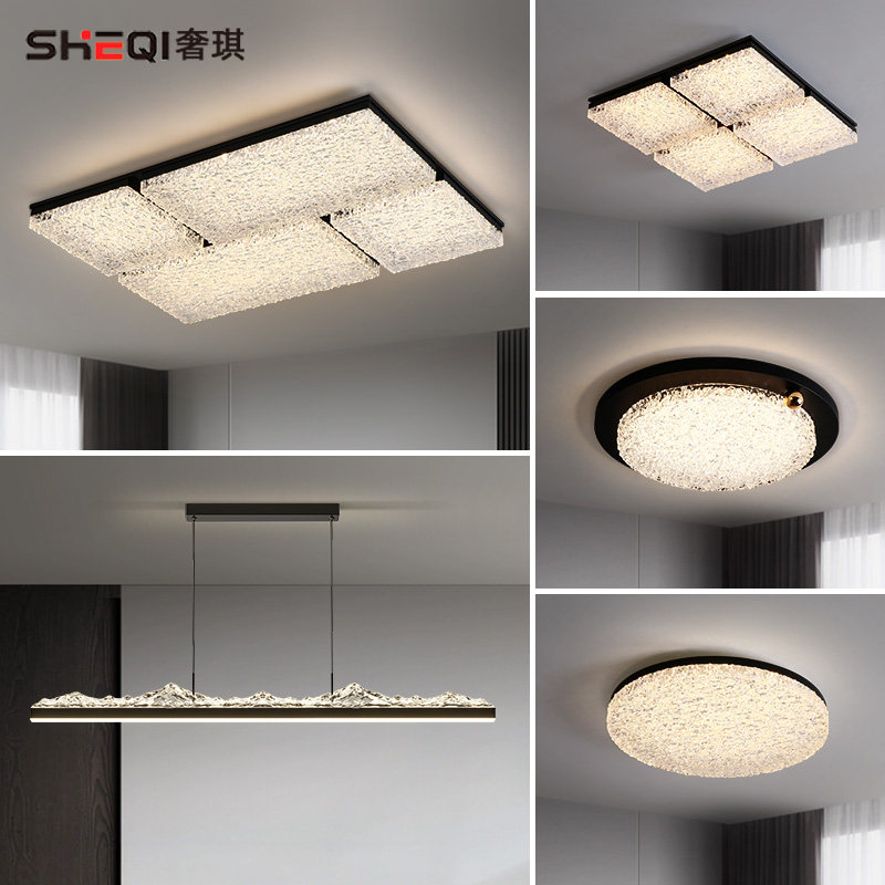 意式极简客厅吸顶灯现代简约方形大气大厅主灯亚克力护眼led灯具