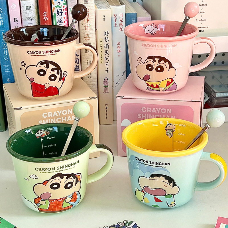 蜡笔小新可爱陶瓷马克杯儿童带