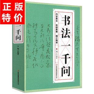 正版 书法一千问内容全收录广国之瑰宝书法字帖字典书法爱好者书籍