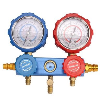 r134a冷媒汽车空调加氟表r410雪种工具双表空调加氟套装压力