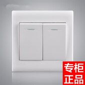 86型二位触点自动复位回弹开关按钮面板 常开回位 强弱电路触发式