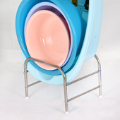 不锈钢落地式 洗澡盆架子支架婴儿宝宝脸盆架浴桶澡盆收纳架置物架