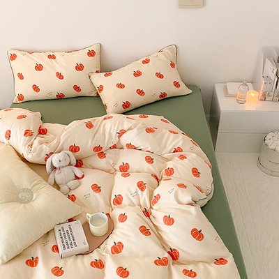 A类纯棉纱布双层纱三四件套母婴幼儿新生儿床上用品柔软裸睡儿童