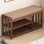 凳鞋 柜家用鞋 架一体进门可坐门口收纳穿鞋 楠竹换鞋 凳多层入户鞋 架