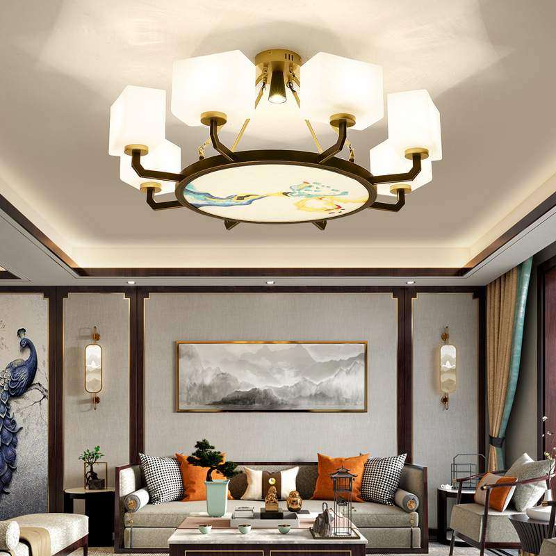 新中式吊灯LED客厅灯中国风禅意灯具圆形餐厅灯吸顶书房卧室灯具,机械设备,其他机械设备,淘宝优惠券,粉丝福利购,淘宝优惠卷