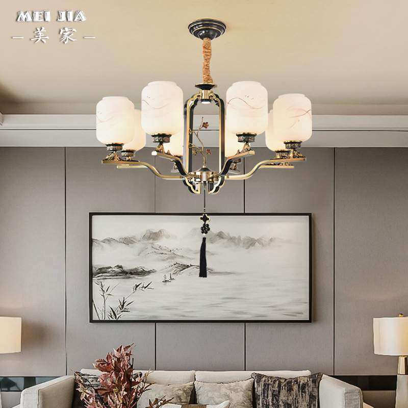 中式大气客厅餐厅吊灯全铜卧室房间书房简约吊灯复式楼客房楼梯灯,机械设备,其他机械设备,淘宝优惠券,粉丝福利购,淘宝优惠卷