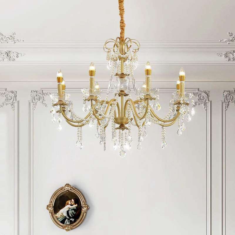 复古法式客厅餐厅全铜水晶吊灯轻奢浪漫卧室儿童公主房女儿房灯具,电子/电工,接线端子,淘宝优惠券,粉丝福利购,淘宝优惠卷