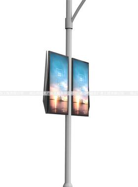 市街QHB道杆灯箱双城面L灯ED发光灯箱户外防水滚动柱广告牌厂灯家