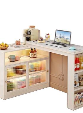 实木吧台柜桌子家岩用酒断隔客厅现代板餐边柜LJF一体小