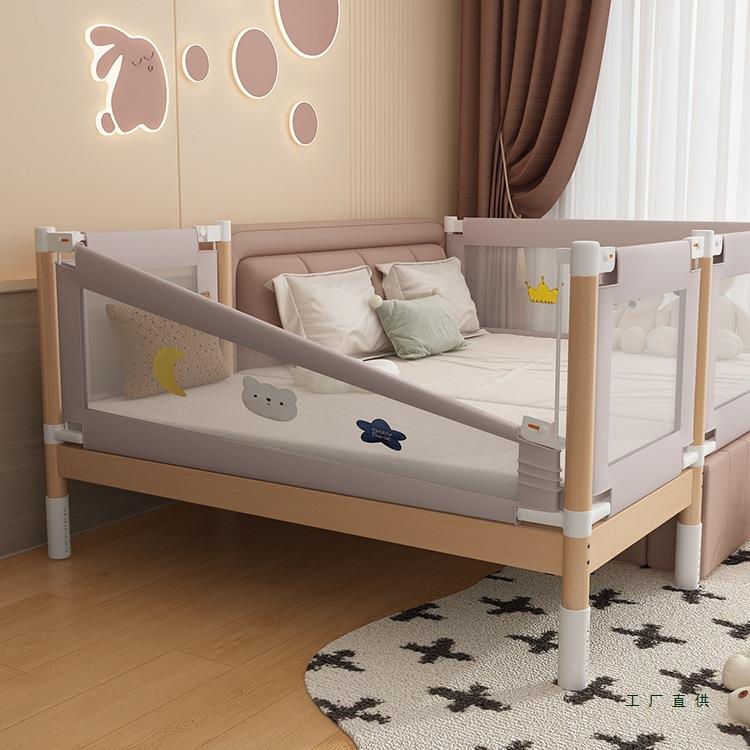榉木985婴床实缝木加宽床边平接大床无拼接床可宝升降护栏宝儿童