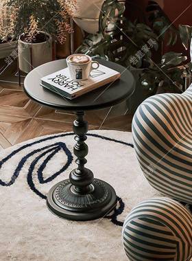 轻沙边几客厅家用小茶几角边AMU桌复奢古几铁艺床头置物发阳台小