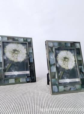 厂件家源头金属时尚黑色RKP贝壳金属相框巧硬高家庭摆装饰轻点度