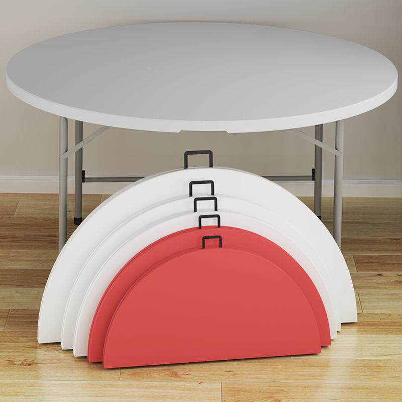 料可收拆叠圆桌餐桌家圆形塑园大圆台桌面椅歺其他/oth桌吃饭桌折