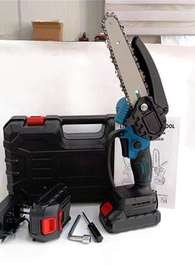 M无T款电6寸电锂电蓝色链WTY锯木工线单手锯伐木锯小型充电式动链