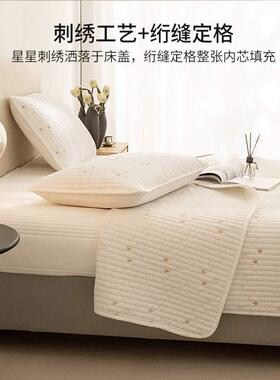 90960支水洗棉季床盖三双面纯棉床单单件棉床盖全件套加厚防滑四