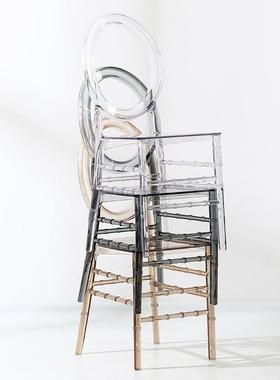 水晶椅家靠WBA背椅子酒店会厅用餐椅户外宴椅梳妆椅户用外户外餐